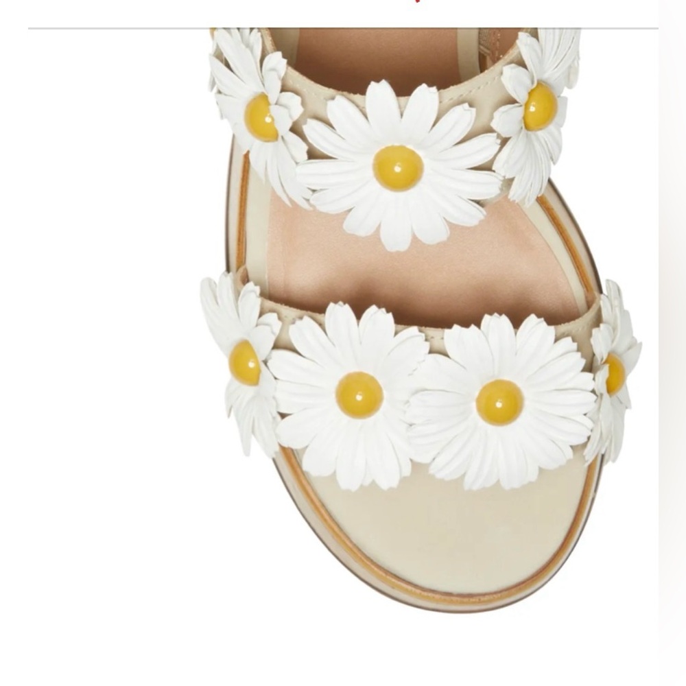 New in box Lucky Brand Juleii White Floral Women's Sandals Daisy Clog 8 - Picture 3 of 6